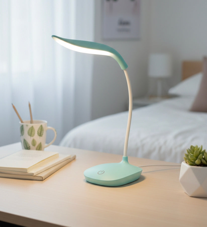 LED Study Desk Lamp with Touch Control | USB Rechargeable | Adjustable Brightness